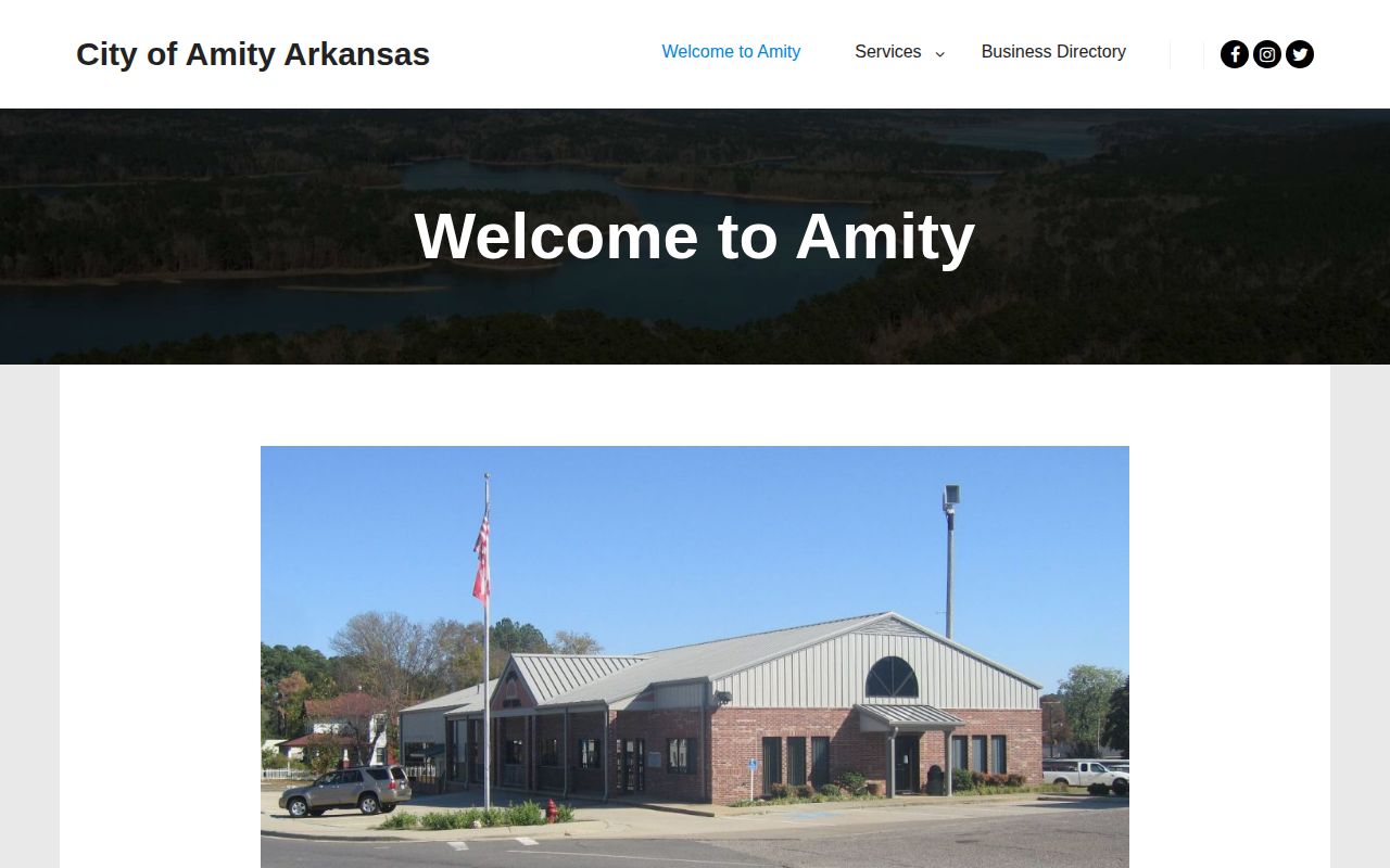 Official Amity city contact page checked for police arrest information